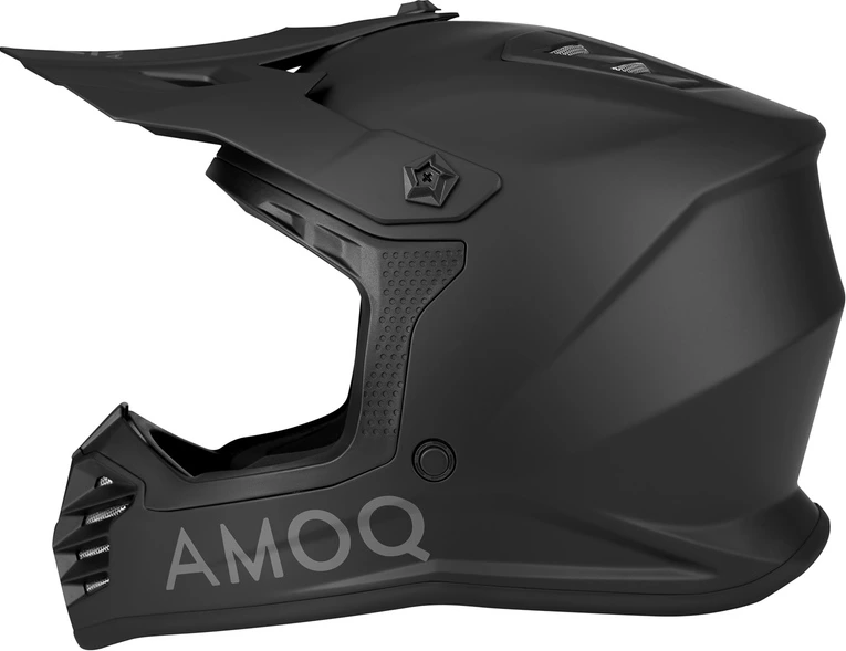 AMOQ Meteor V2 JNR MX helmet Blackout, YS (47-48)
