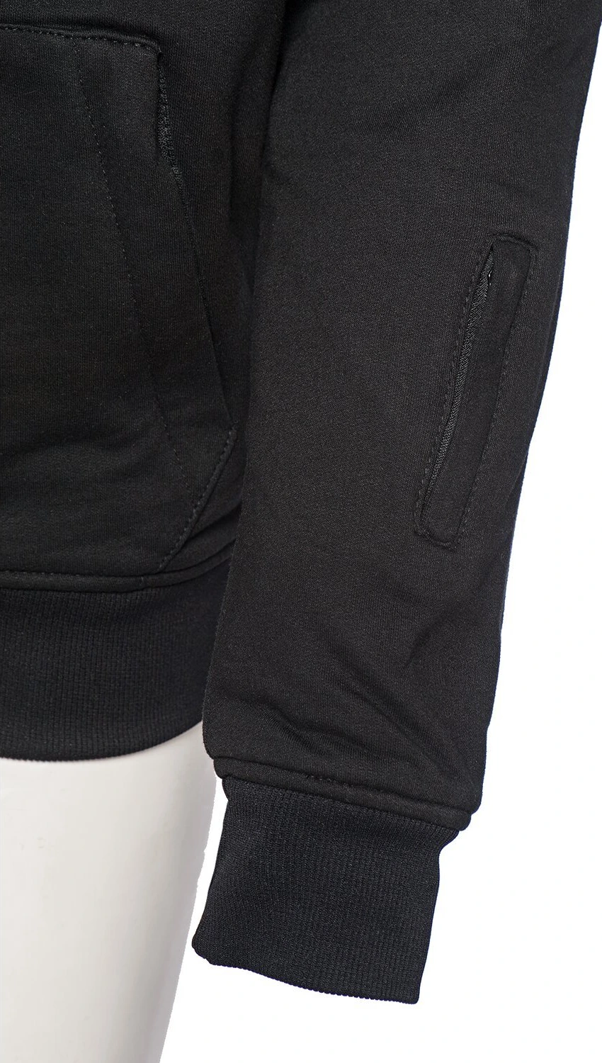 WCC Por Vida riding hoodie aramid fiber, Black, S