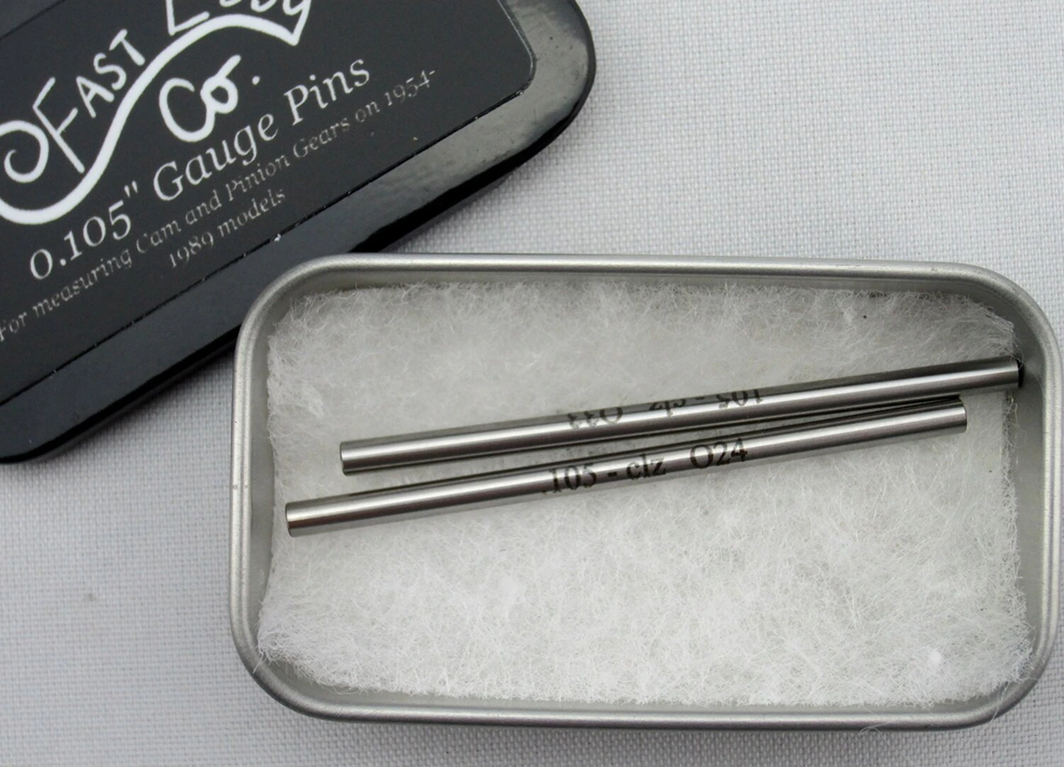 Fast Eddy, cam & pinion gear gauge pins .105", 2.667 mm