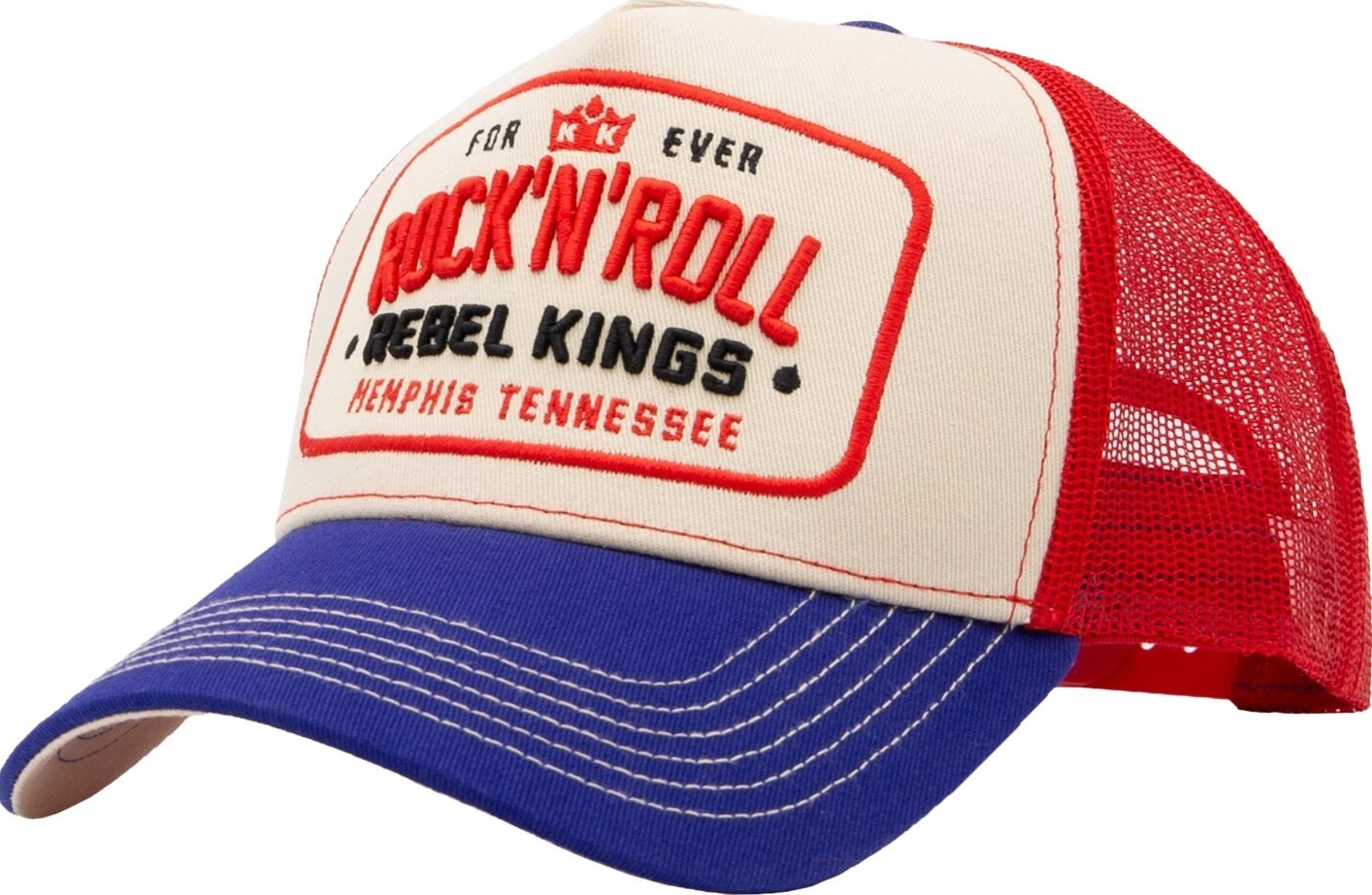 King Kerosin Rock 'n' Roll trucker cap, Beige