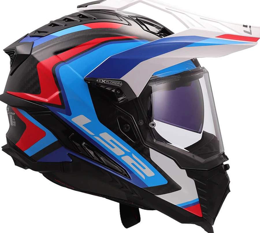LS2 MX701 C EXPLORER FRONTIER II Helmet - White Blue, XL