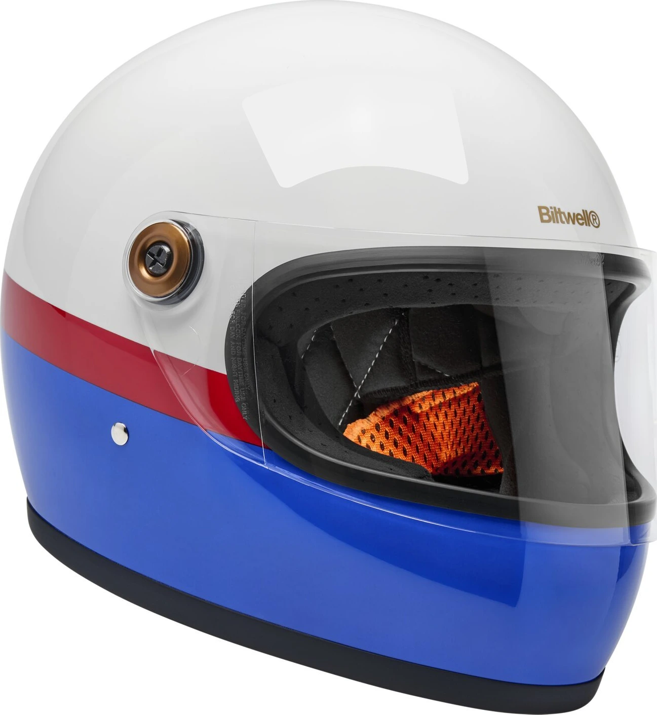 Biltwell Gringo S helmet gloss RWB, White