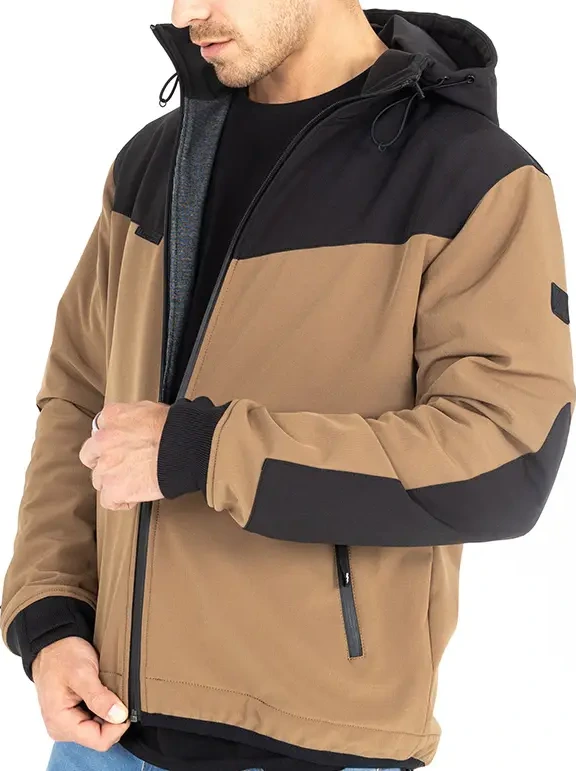 JACKET HOOD XTM V3 RIP STOP SOFTSHELL DESERT/BLACK SM