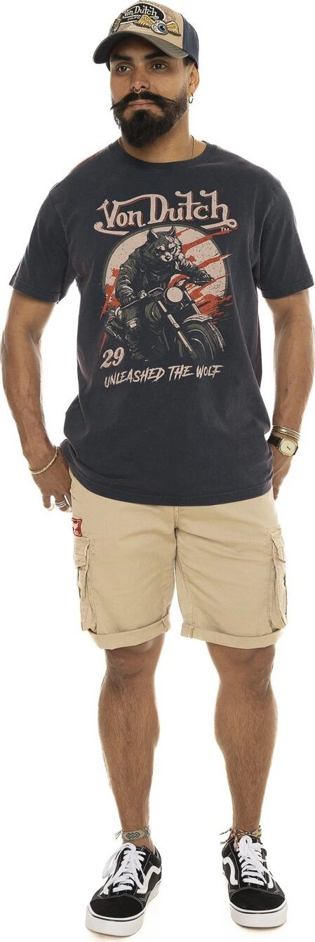 Von Dutch Wolfy t-shirt, Navy, S