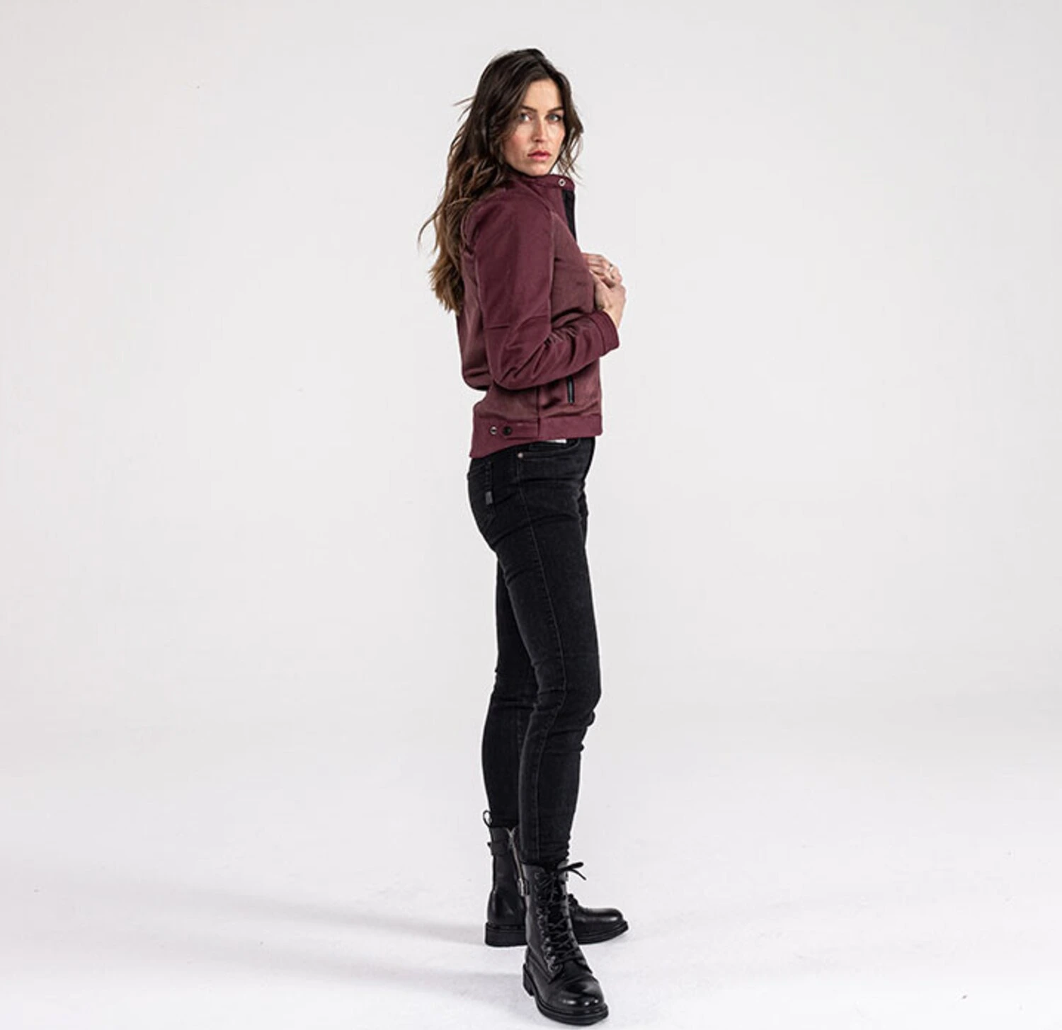 John Doe Aero mesh jacket women, bordeaux Red, XS