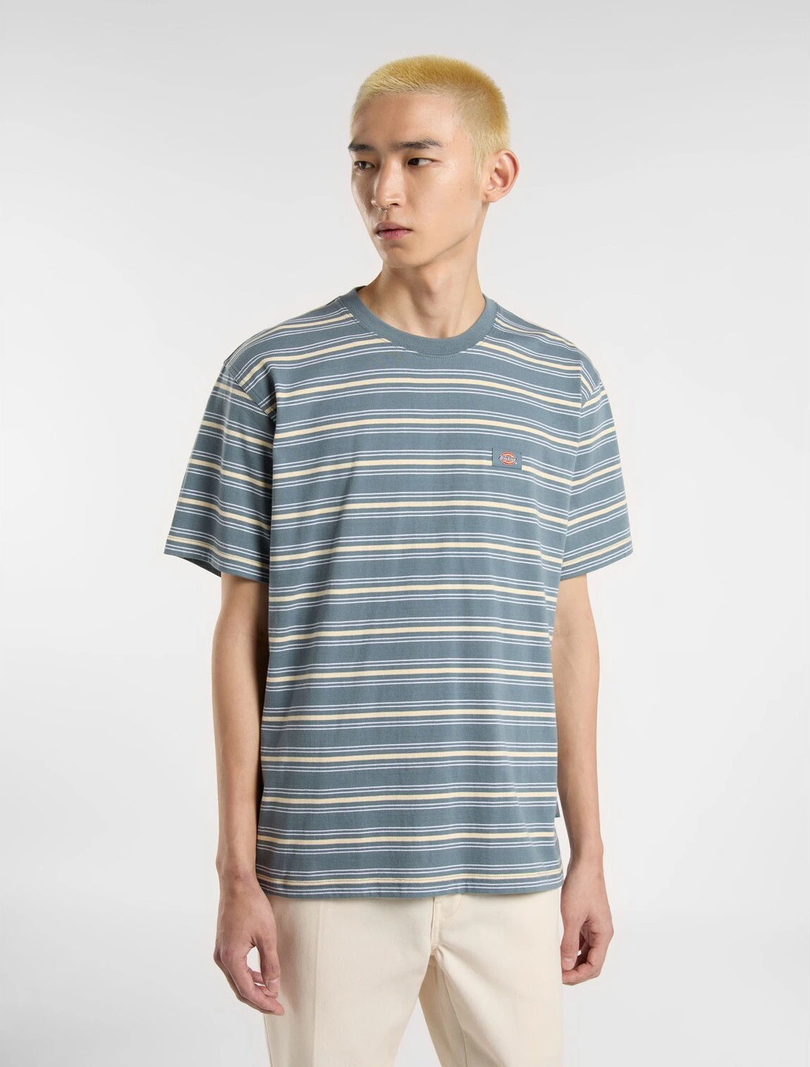 Dickies Lewistown Stripe t-shirt stormy weather, Blue, 2XL