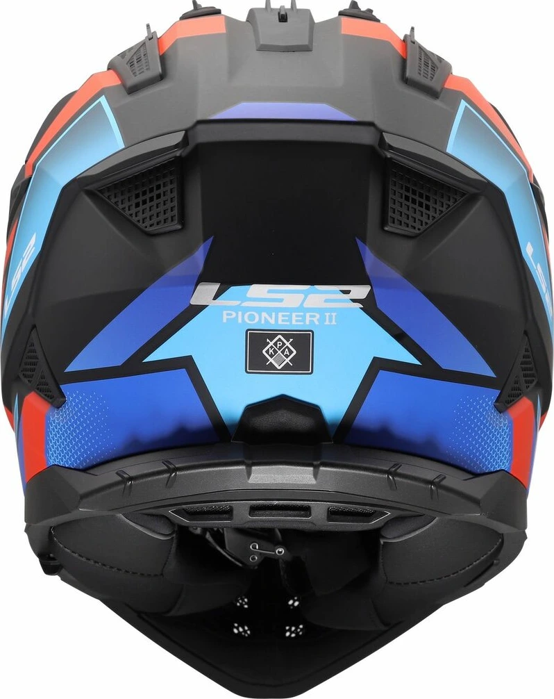 LS2 MX702 PIONEER II BLOCK Helmet - S, Black Red Blue
