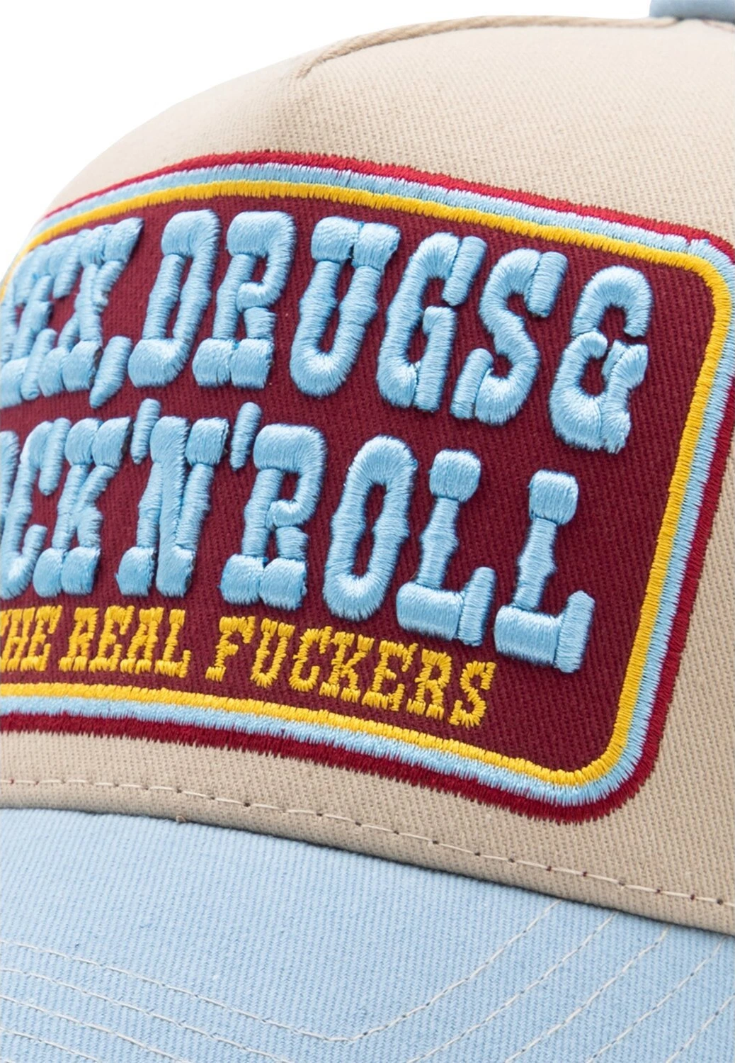King Kerosin Sex, Drugs, Rock'n'roll trucker cap, Beige