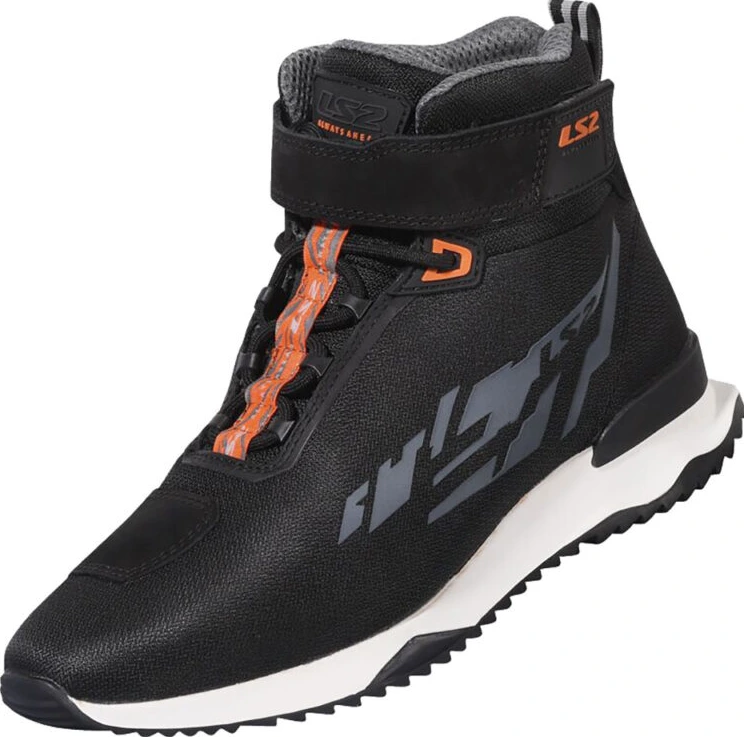 LS2 Acrux Man Boots - BLACK H-V ORANGE, 46