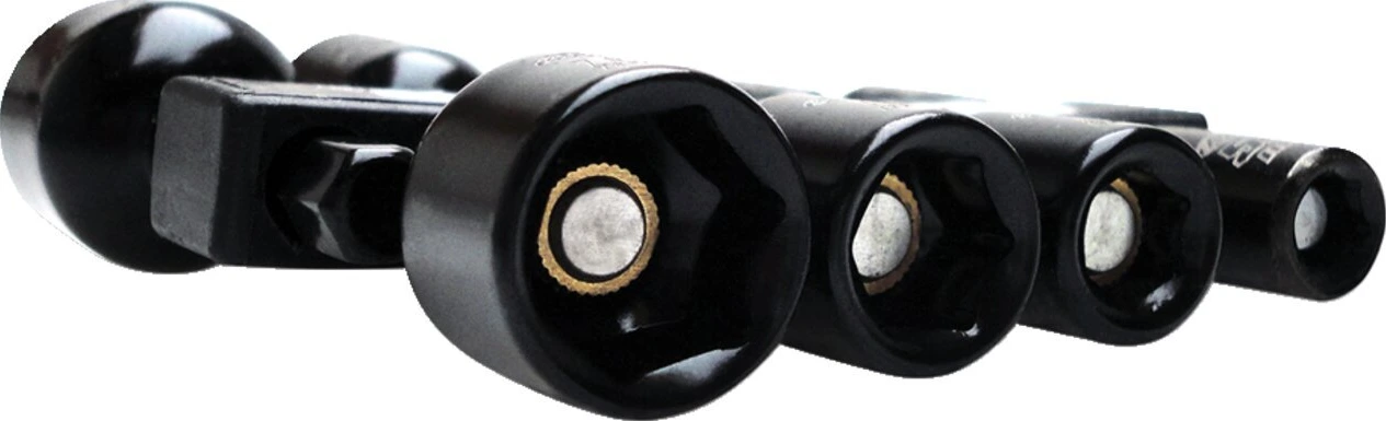 Motion Pro, magnetic bit sockets. Metric, Black