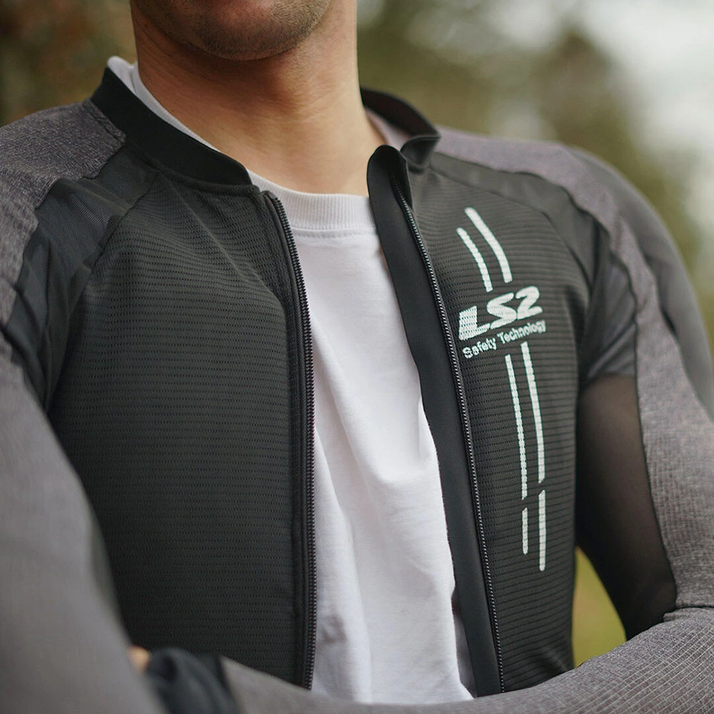 LS2 X-Armor Man Jacket - XS-S, Black Silver