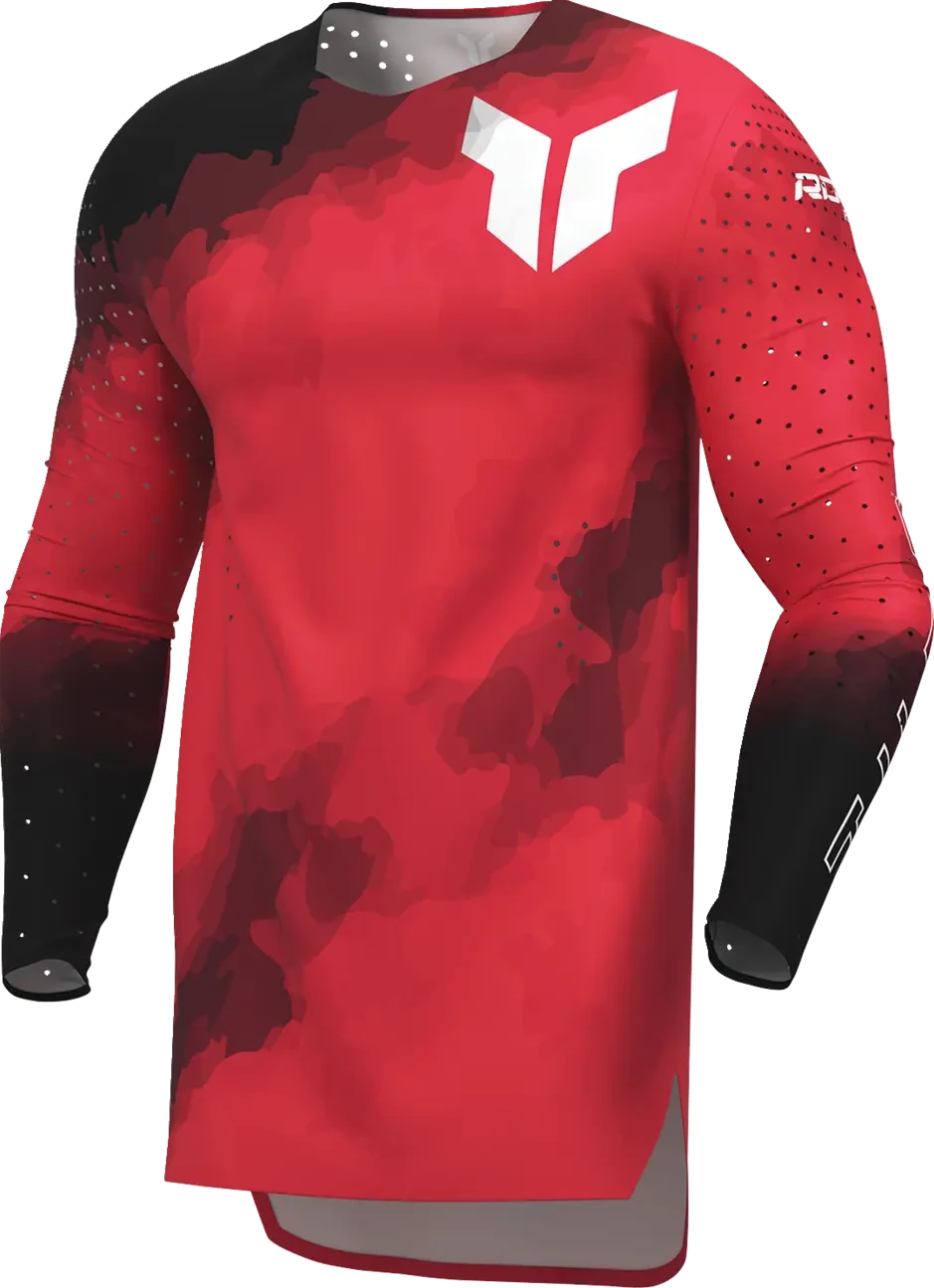 JERSEY SPORTMODE CARBON BK/RD S