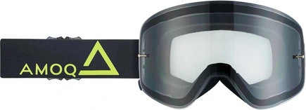 AMOQ MX Goggles Vision Magnetic Black-HiVis - Clear