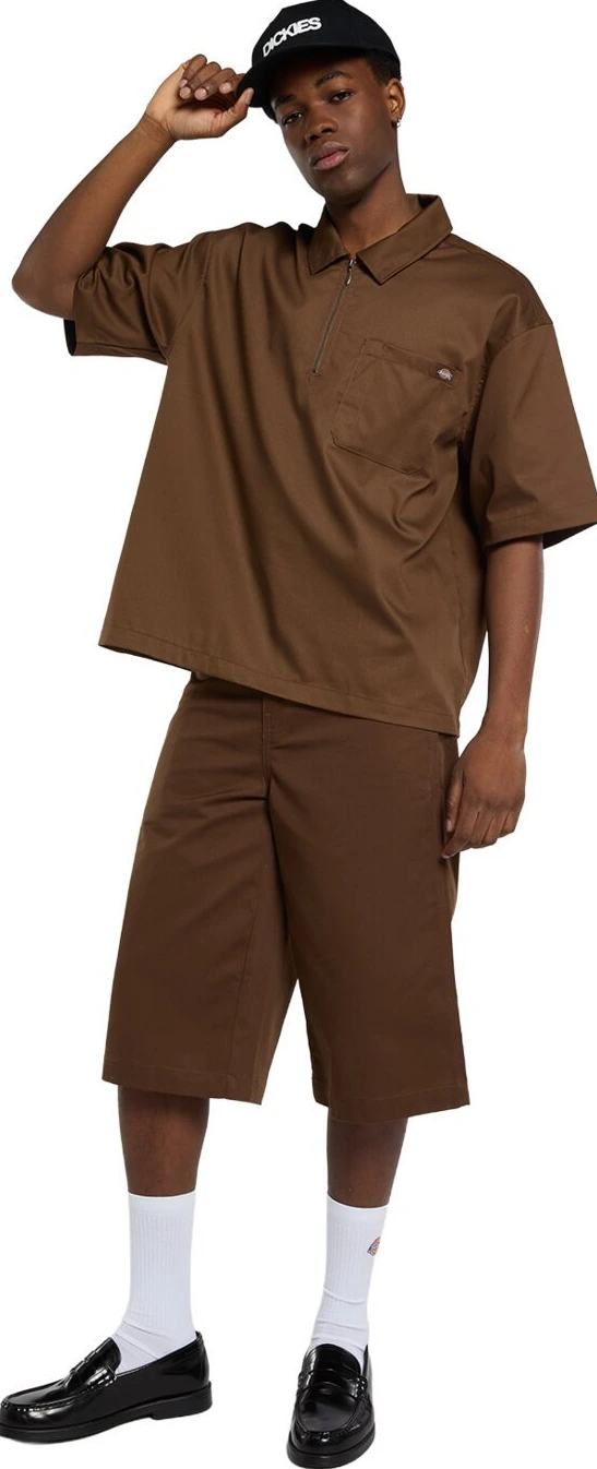Dickies Cadiz QZ shirt, timber Brown, Brown, L