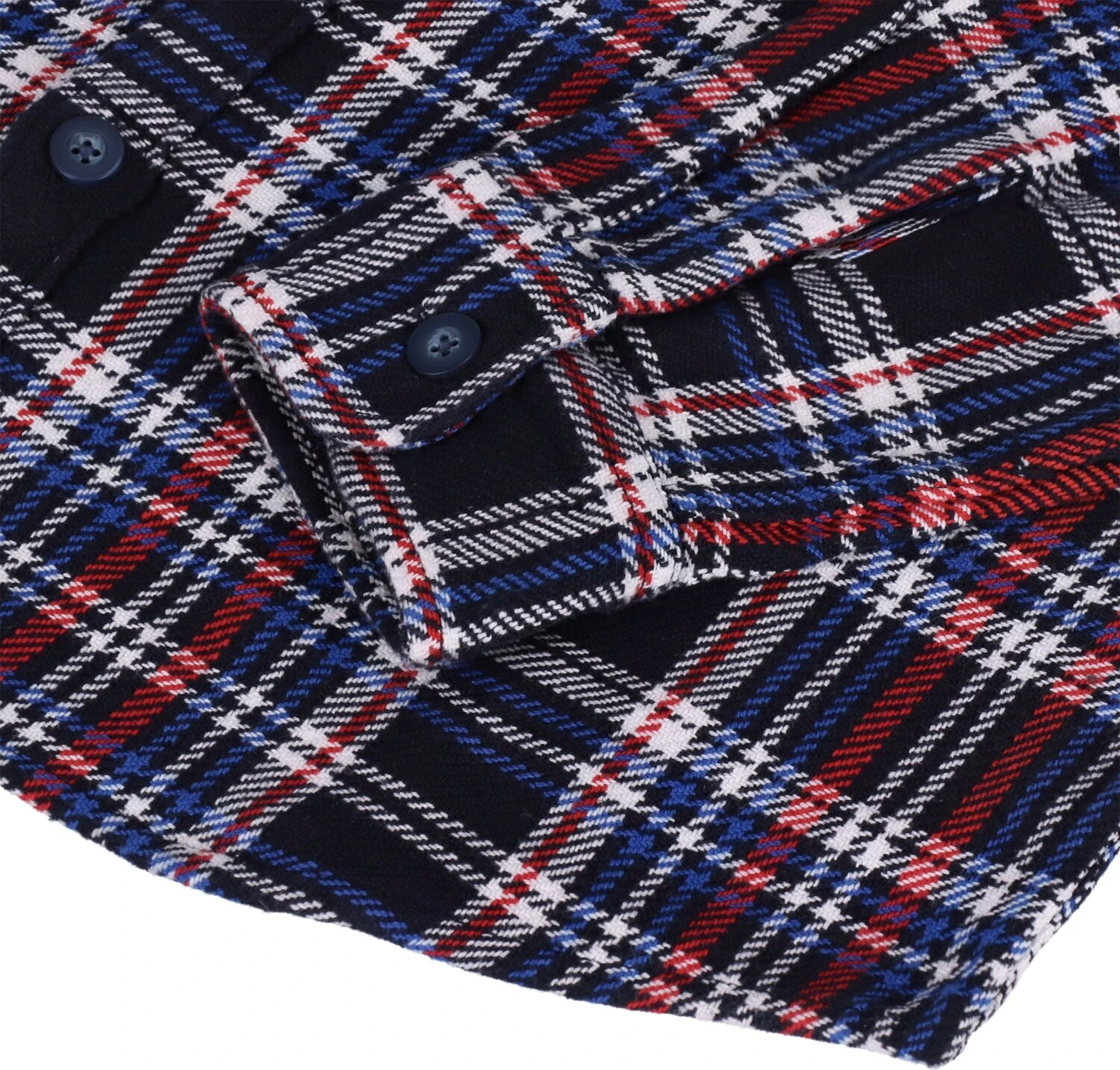 13 1/2 Woodland check shirt navy/red
