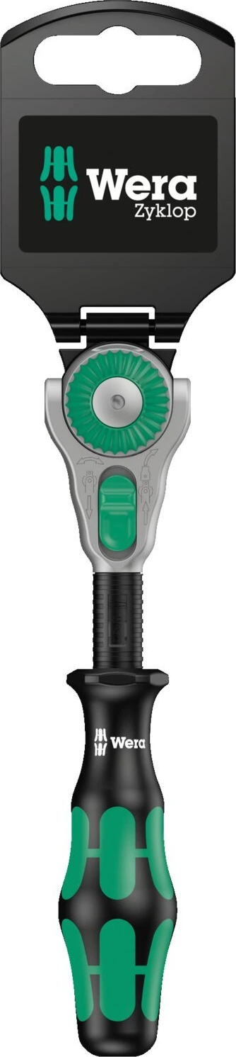 Wera Zyklop speed ratchet 1/4" drive, Green, 152 mm