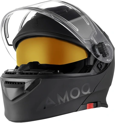 AMOQ Protean Flip-Up Helmet Electric Visor Blackout, XS