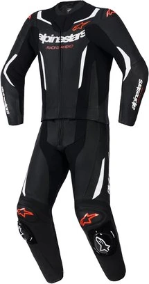 Alpinestars Leather suit 2PCS GP Force V2 Black/White/Fluo Red, 50