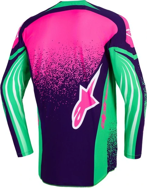 Alpinestars Jersey Techstar Nomur Purple/Green/Fluo Pink, M