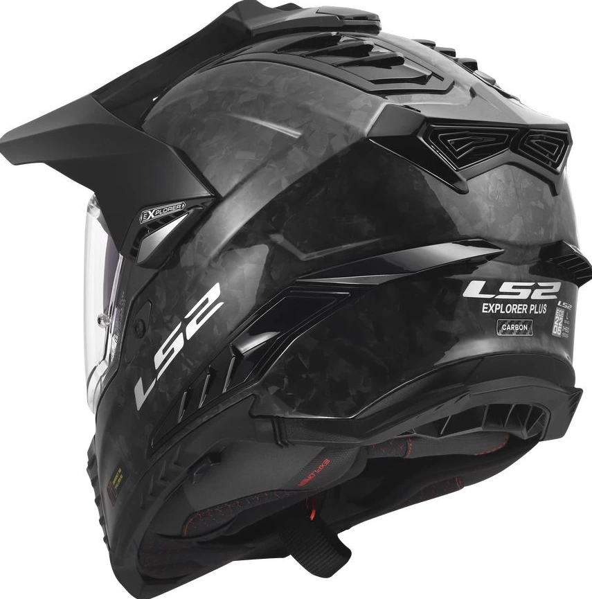 LS2 MX701 EXPLORER C FORGED Helmet - Gloss Black, 3XL