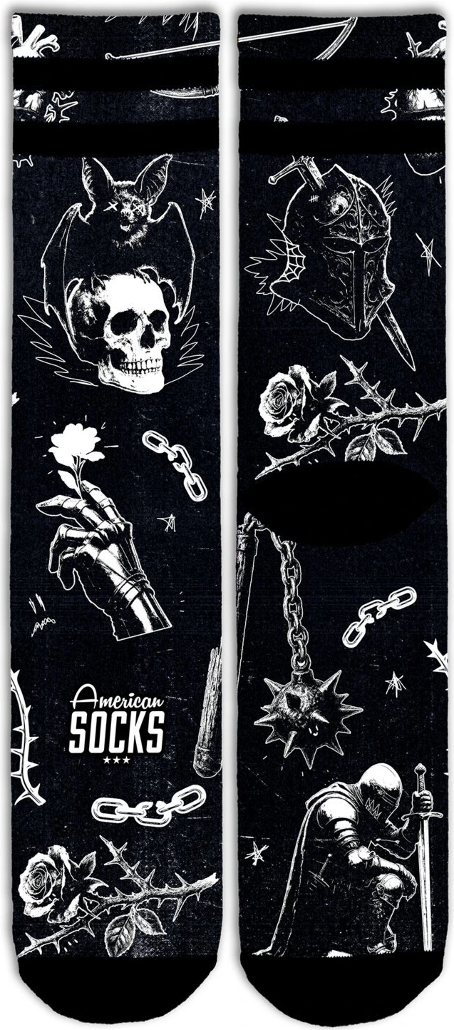 American Socks Dark Fantasy Signature sokid, mustad, L/XL