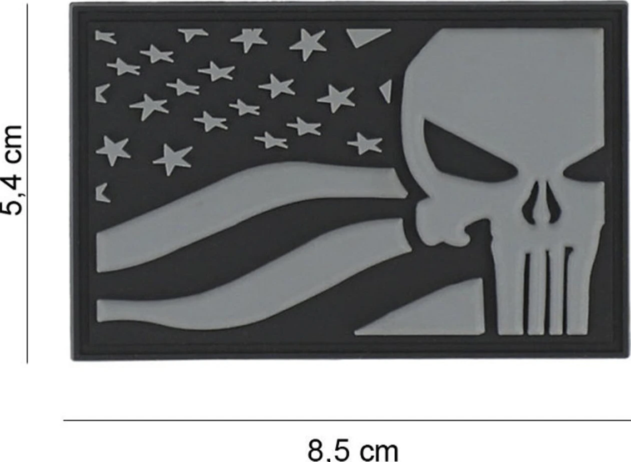 Army Surplus Punisher USA flag patch
