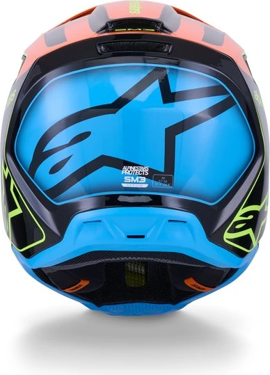 Alpinestars Helmet S-M3 Fray Black/Orange/Fluo Yellow, S
