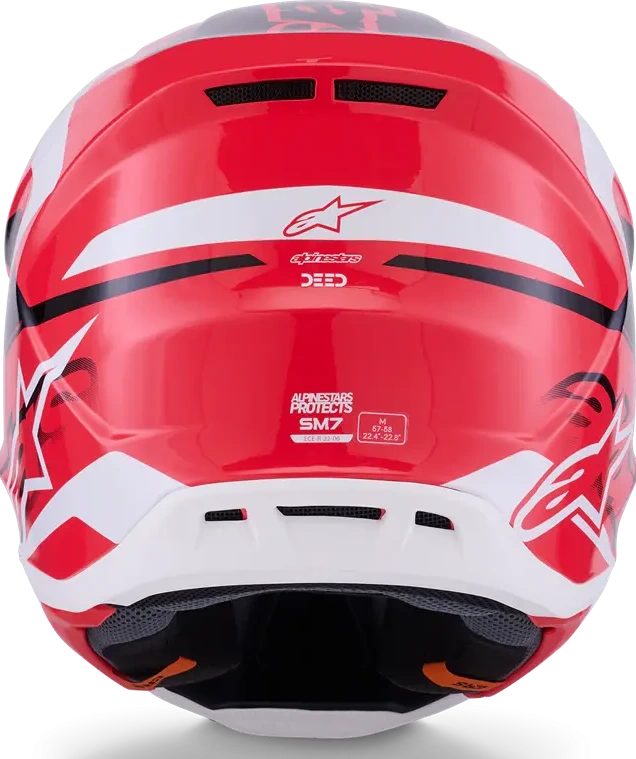 HELMET SM7 DEED RED/BLK/WH XS