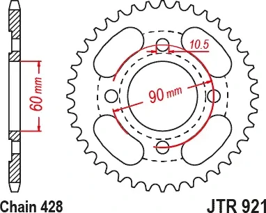 SPROCKET REAR 41T 428