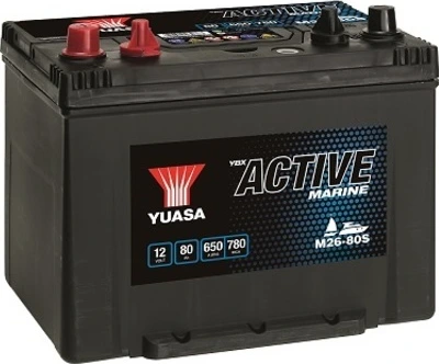 Yuasa M26-80S Aktyvi jūrinė baterija 12V 80Ah 600A (18)