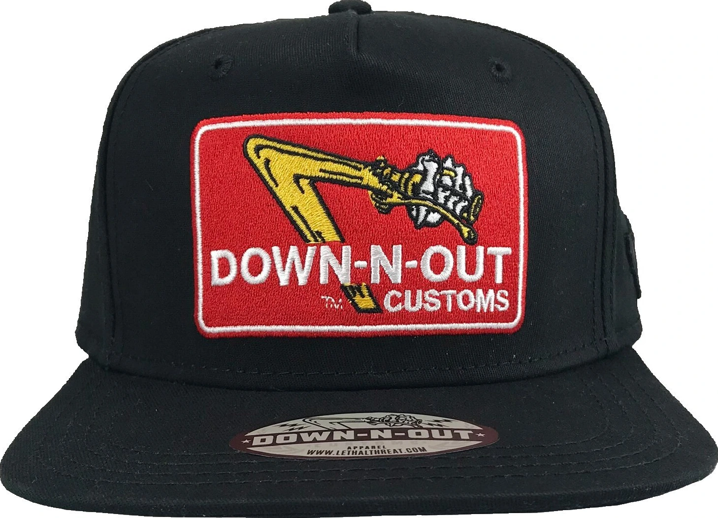 Down-N-Out Flat bill cap, Black