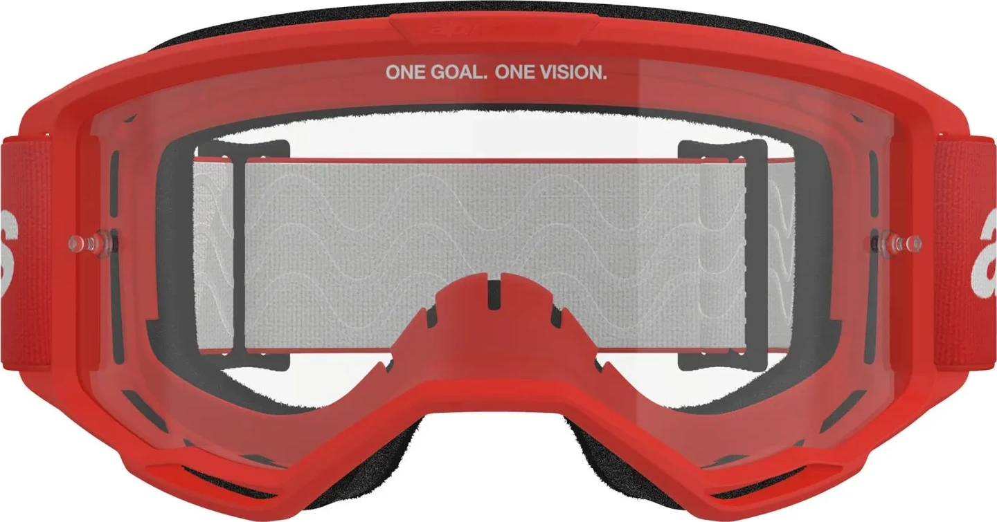 GOGGLE VISION 3 WORDMARK RED CLEAR