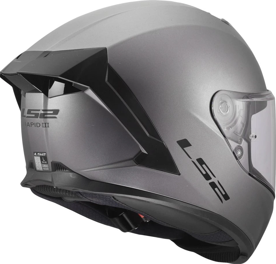 LS2 FF820 RAPID III SOLID Helmet - 3XL, Matt Titanium