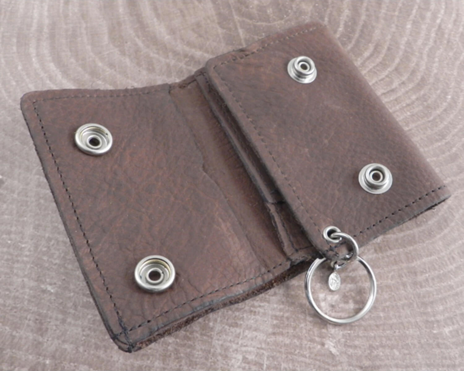 AMiGAZ Soft Brown Leather Trifold Wallet