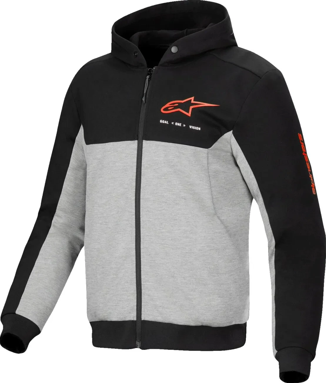 HOODIE CHROME V2 SPORT BK/GY/RD FL S
