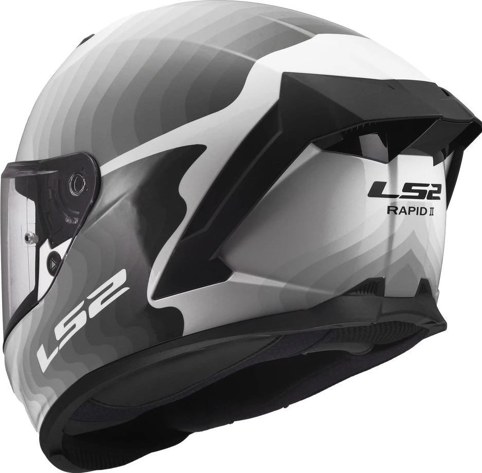 LS2 FF820 RAPID III FLOW Helmet - White Grey, 3XL