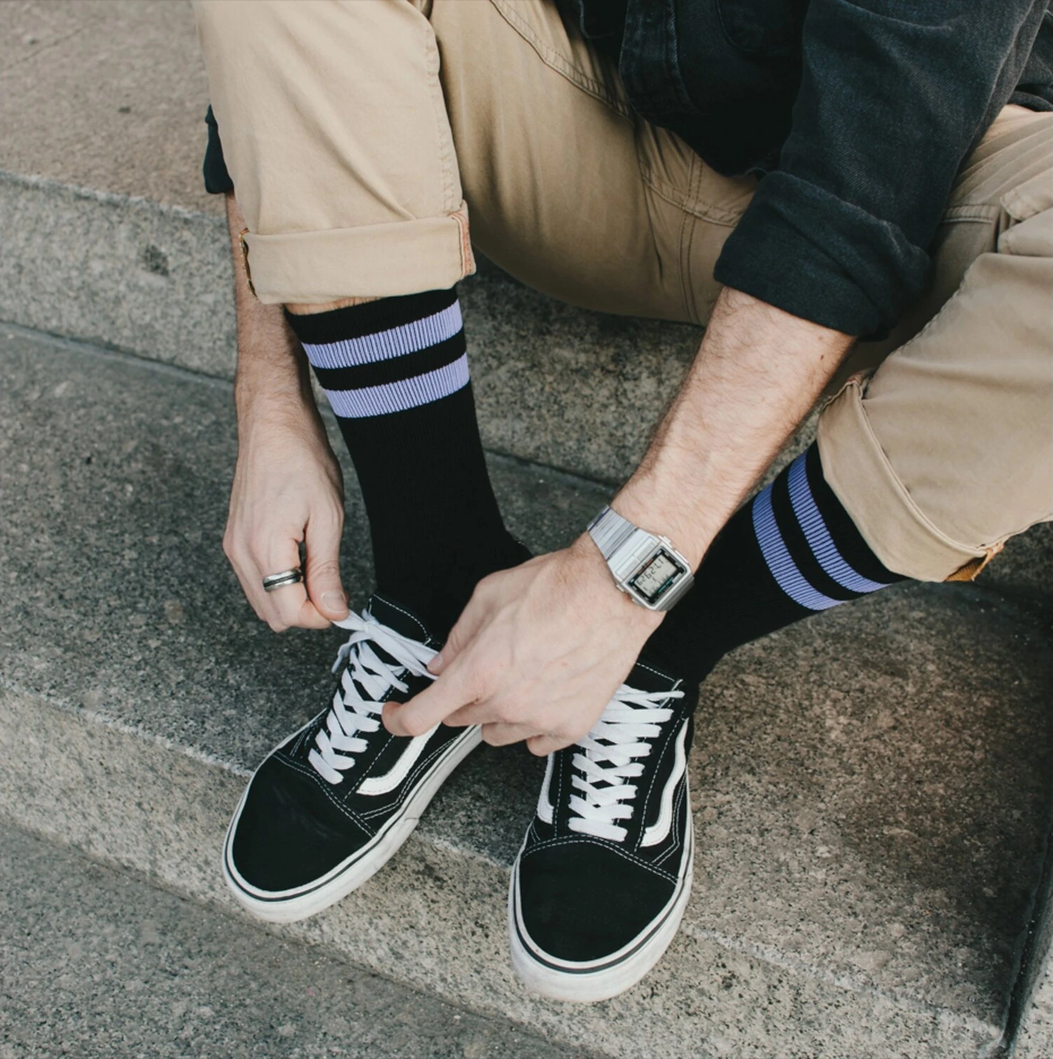 American Socks Salem Mid High classic socks, Black, One size fits most