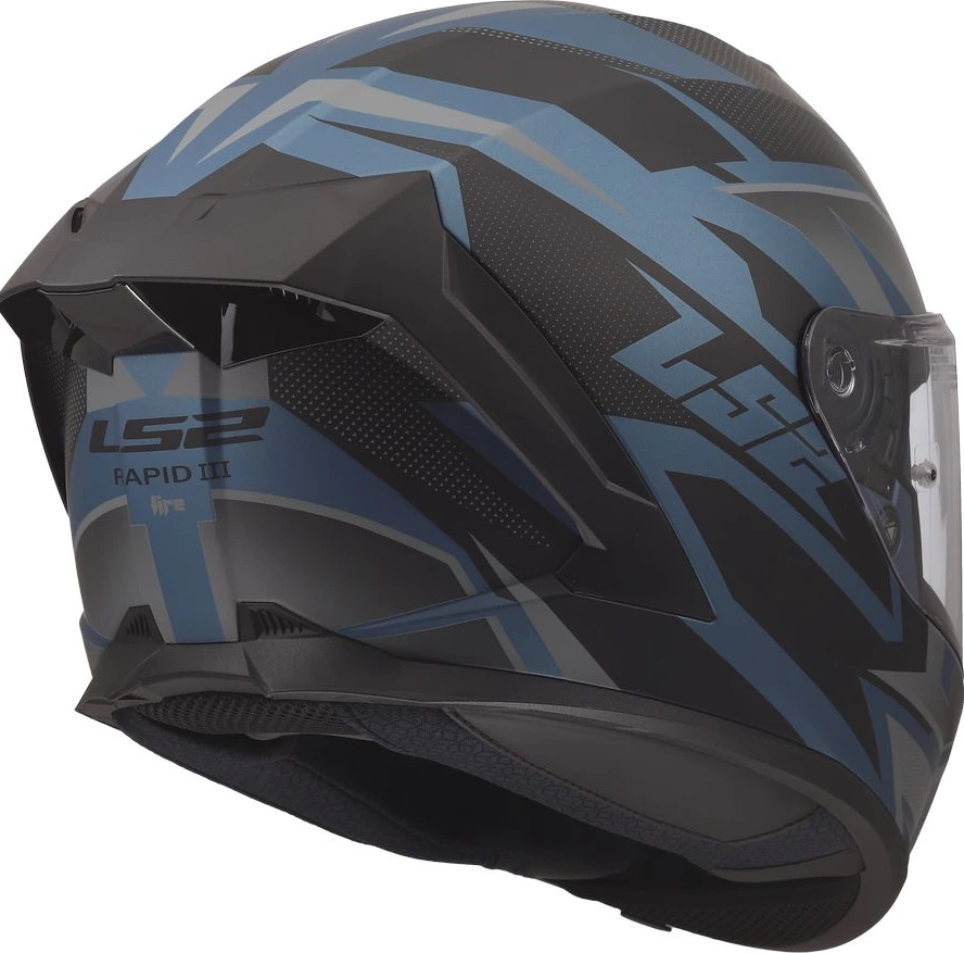 LS2 FF820 RAPID III XTREM Helmet - 3XL, Black Blue Petrol