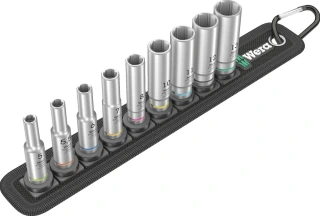 Wera, socket belt with hex deep sockets - Metric