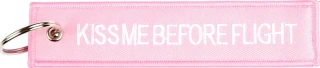 Kiss Me Before Flight keychain
