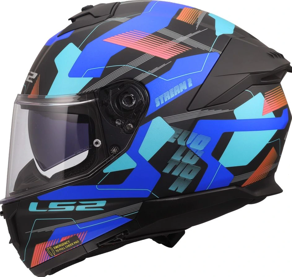 LS2 FF808 STREAM II MIKA Helmet - 2XL, Black Blue
