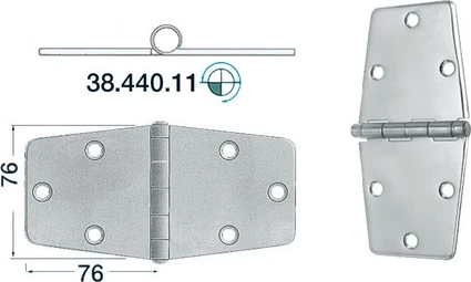 SS hinge 152x76