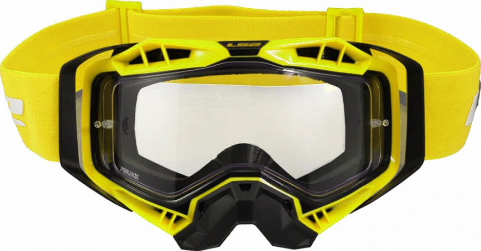 AURA GOGGLE with CLEAR VISOR - Black Yellow/Clear Visor