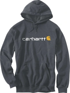 Carhartt Signature logo hoodie carbon heather