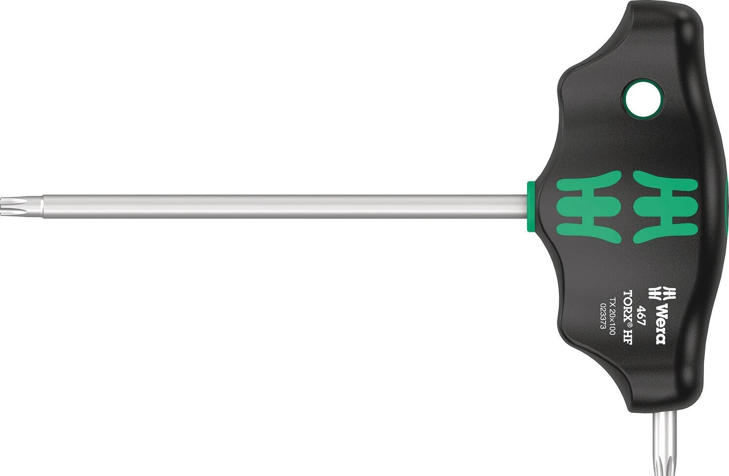 Wera HF T-handle TX20 Torx® driver series 467, Black, 100 mm, Chrome