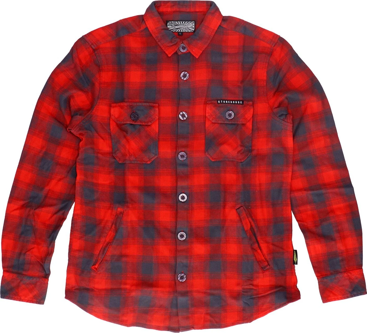 MCS Worker flanel shirt red/grey, XL