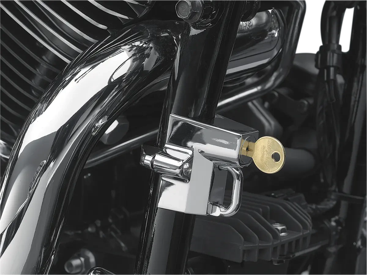 UNIVERSAL HELMET LOCK 1 1/4" - 1 1/2" TUBES - CHROME