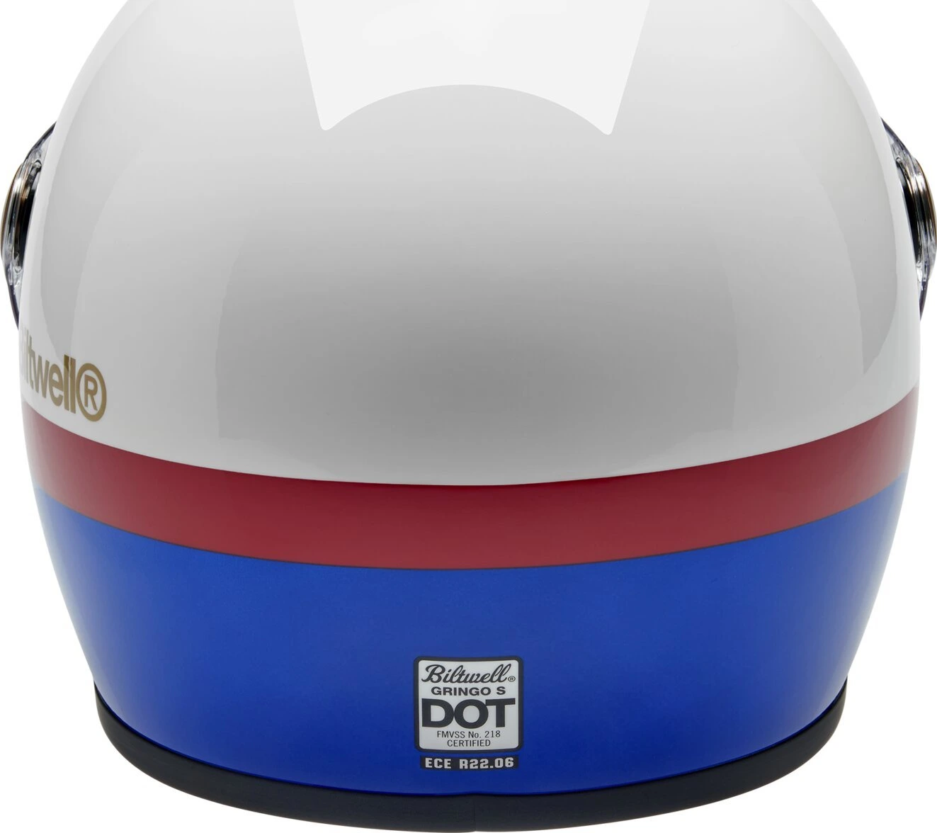 Biltwell Gringo S helmet gloss RWB, White