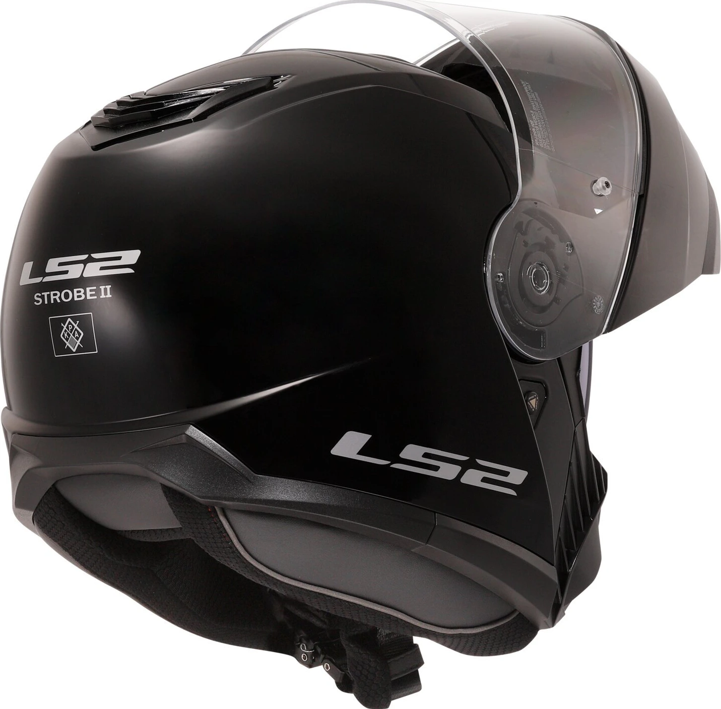 LS2 Strobe II helmet, Black, XS, Gloss