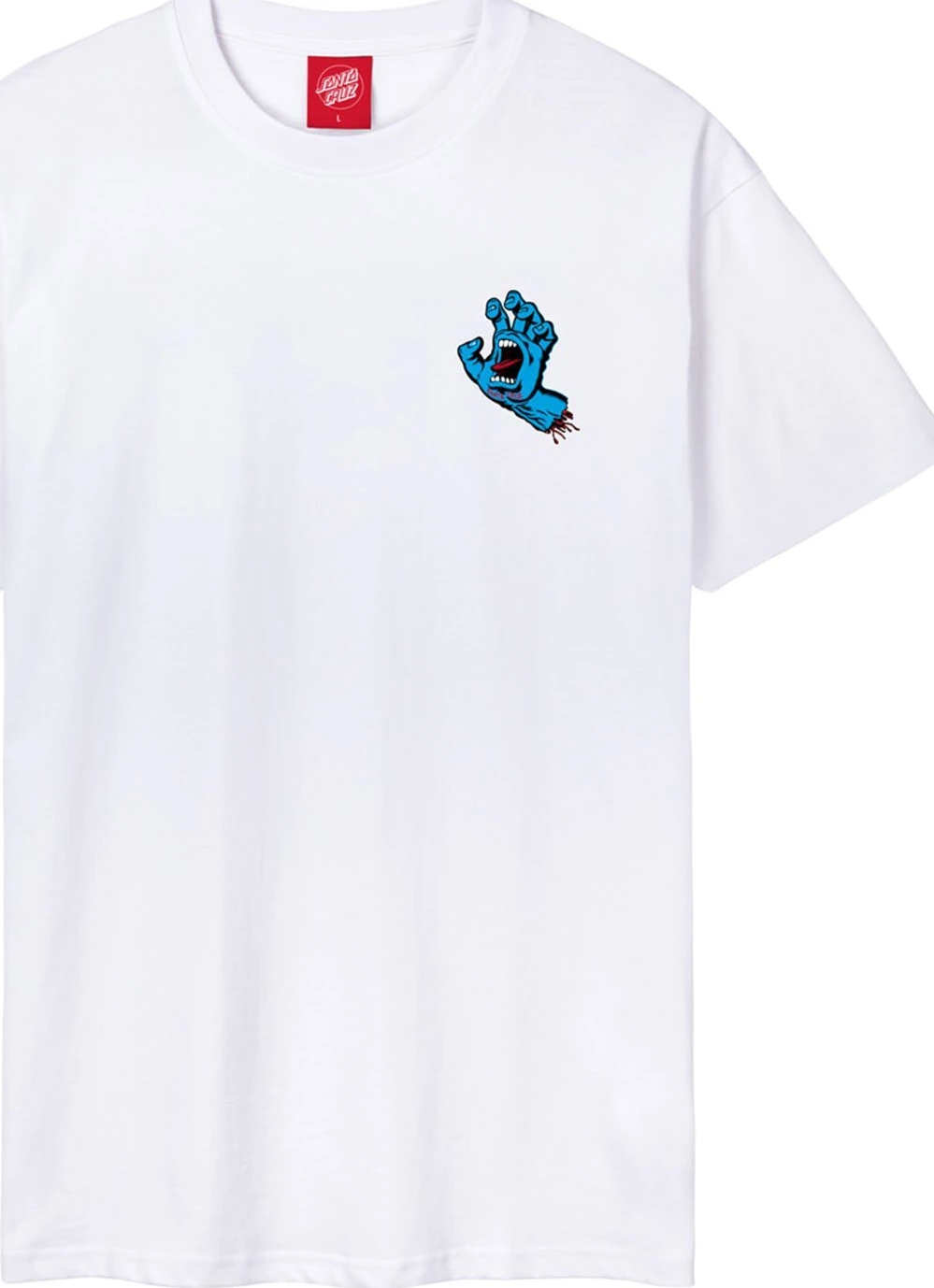 Santa Cruz Screaming Hand Chest t-shirt, White, S